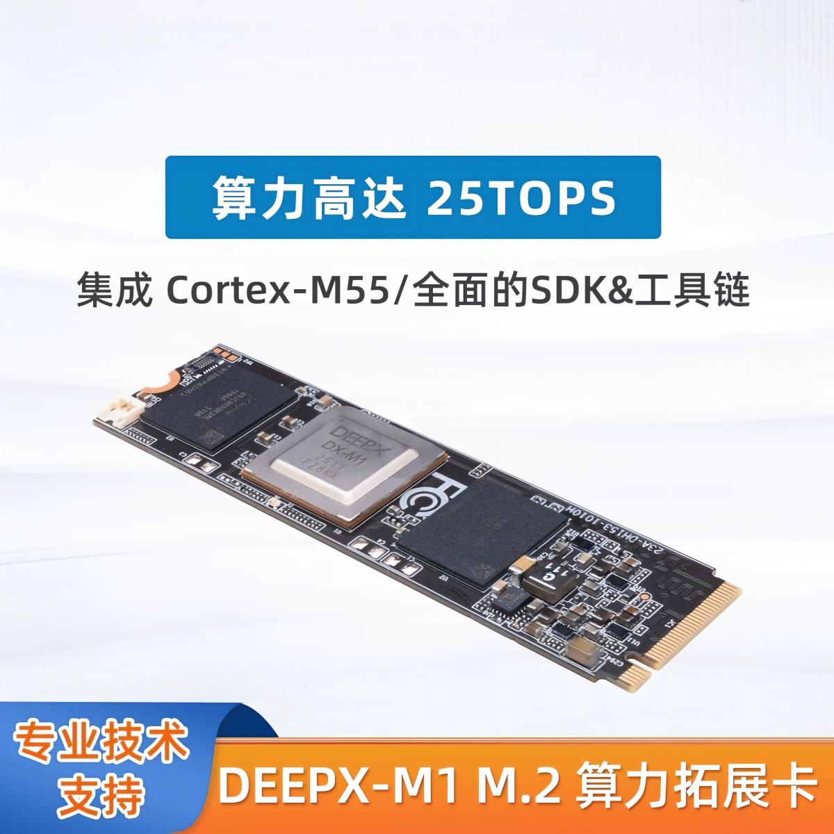 DeepX M1 AI加速模块M.2接口低功耗算力拓展卡25Tops